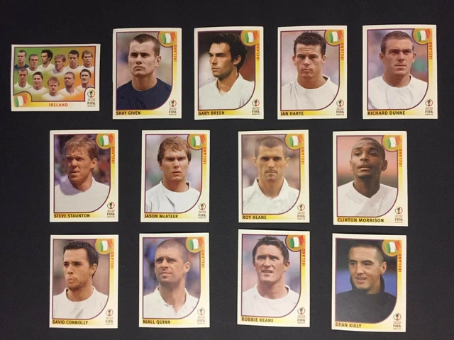 Fifa World Cup Korea Japan 2002 Panini Set 13 Figurine Ireland Nuove Rare