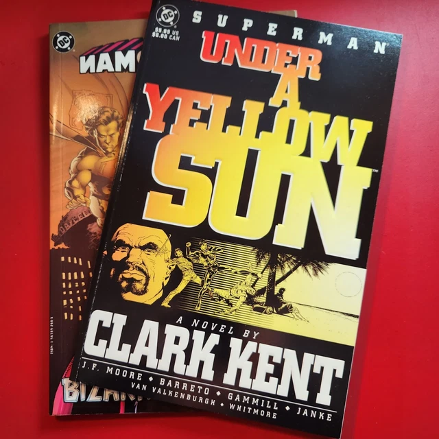 2 Superman Graphic Novels Under a Yellow Sun & Bizarro's World 1994 Fine+