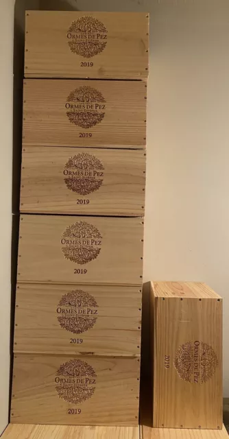 Wooden Wine Crate. Chateau Ormes De Pez Empty Wood Box. Please Read Description.