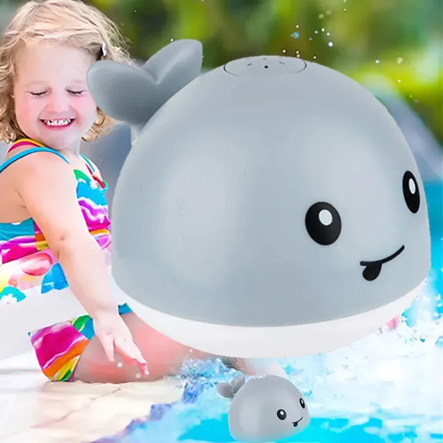 Baby Wal Badespielzeug LED Sprinkler Wasserspielzeug Badewanne Pool Spielzeug
