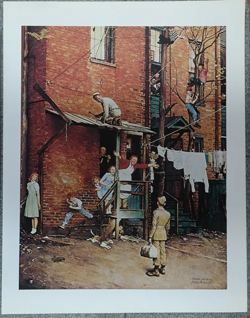 NORMAN ROCKWELL 1945 50 Favorites Poster 'Homecoming GI' $5.99 - PicClick