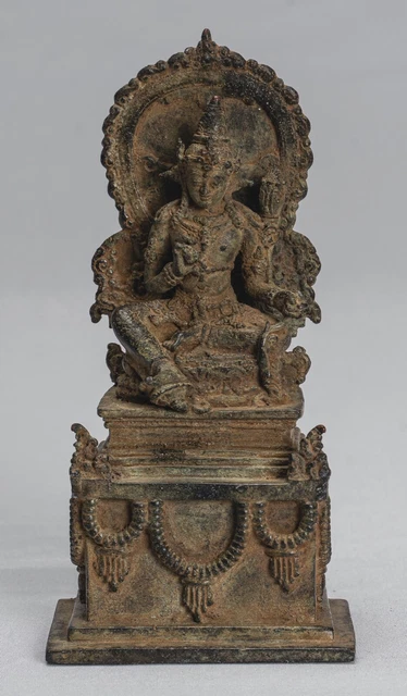 ANCIEN JAVA STYLE Majapahit Assis Bronze Devi Tara Statue - 15cm/6 ...