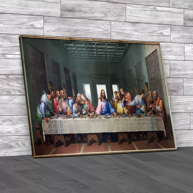 The Last Supper Mosaic 1816 Copy Of Leonardo Da Canvas Print Large Picture Wall