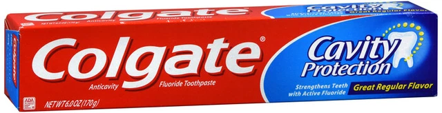 COLGATE CAVITY PROTECTION Toothpaste 6 Ounce, Anti Cavity Fluoride ...