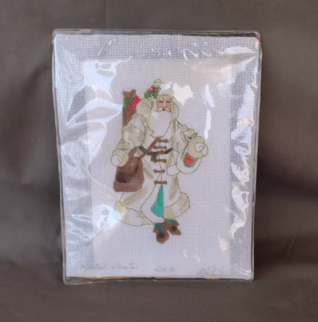 STITCHIN STUFF Joan Thomasson CRYSTAL SANTA Needlepoint Kit Christmas Ornament