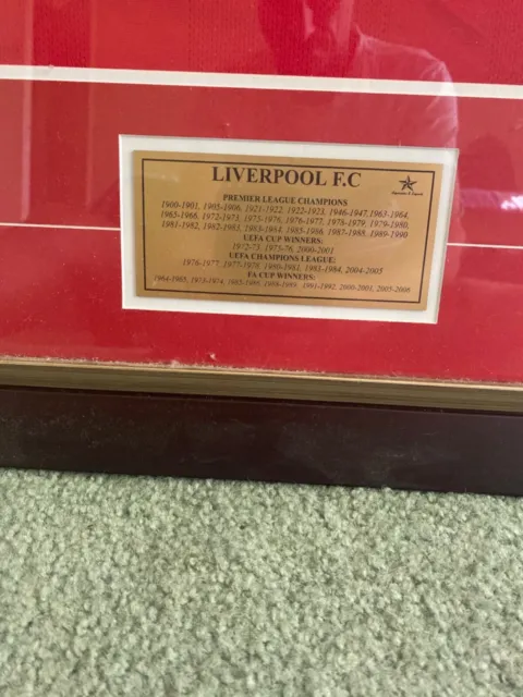 signed liverpool team jersey 2007 in frame