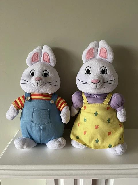 MAX AND RUBY Rabbit Ty Plush Collectable Pair Cuddly Soft Toy 11” £9.99 ...