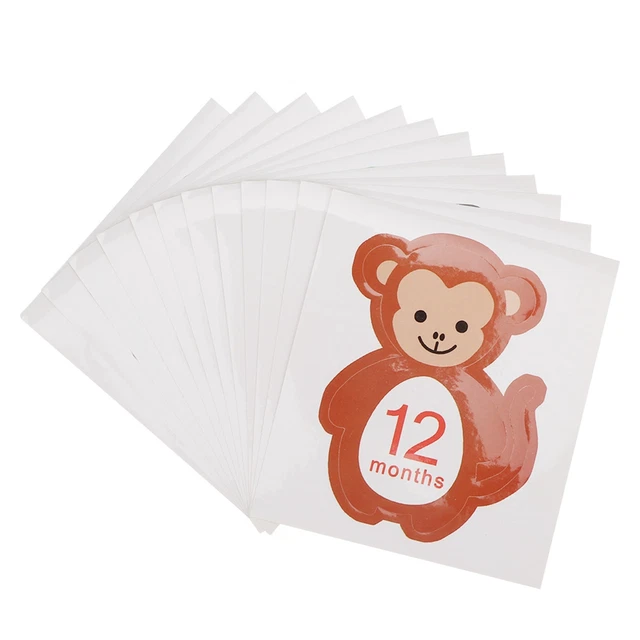 Newborn Months Stickers 12pcs Baby For 1-12 Month Milestone Memories Photo Props