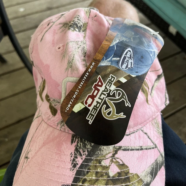 REALTREE APC One Size Hat Adjustable Strap Back Cap Relaxed Fit Pink Camo