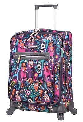 Lily Bloom Luggage 20'' Carry On Expandable Design Pattern Suitcase For Woman