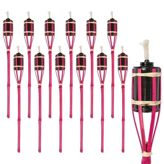 Torche jardin, lot de 50, lampe huile pour dehors,42cm | Leroy Merlin