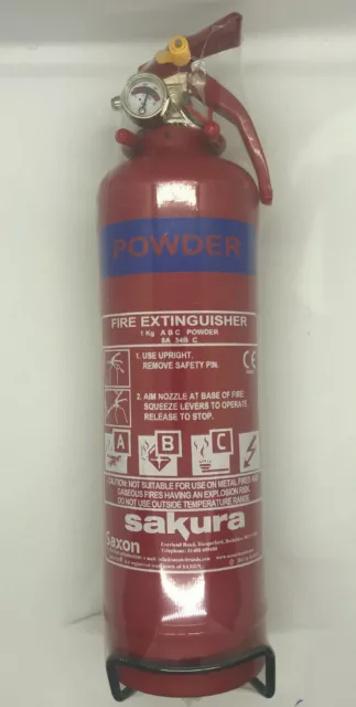 Sakura 1KG Powder Fire Extinguisher for Car, Taxi, Caravan, Boat Home Office 2