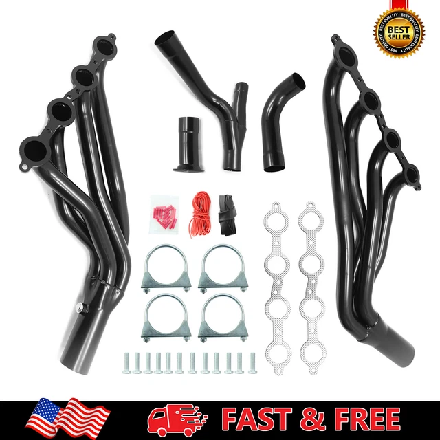 LONG TUBE HEADERS For 99 06 Chevy GMC Silverado Sierra 4.8 5.3 6.0 W