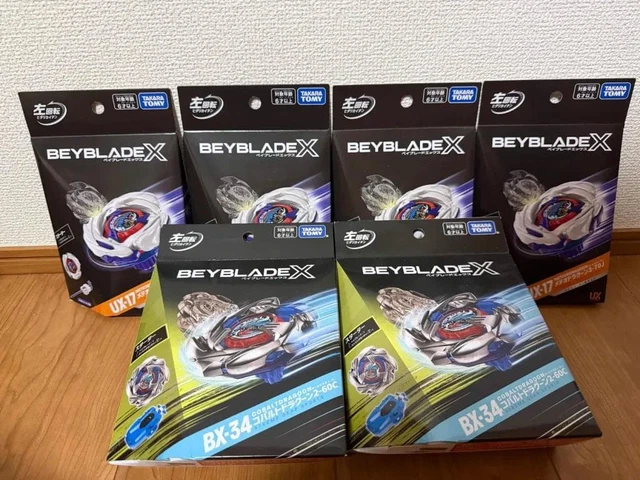 TAKARA TOMY BEYBLADE X BX-34 UX-17 6-Piece Set Cobalt & Meteor