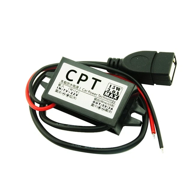 DC 7-22V a 5V 3A USB regolatore convertitore donna per auto con sovraccarico su Y3J4