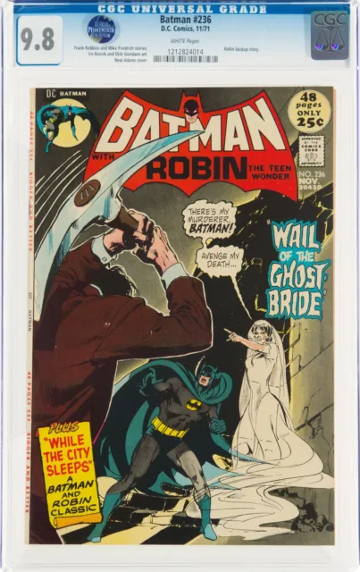 Batman #236 Cgc 9.8 White Highest Graded Great Neal Adams Cover  #1212824014