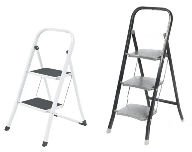 Step Ladder Anti-slip Mat Folding 2,3 iron Strong Safe Stool Diy Home Office