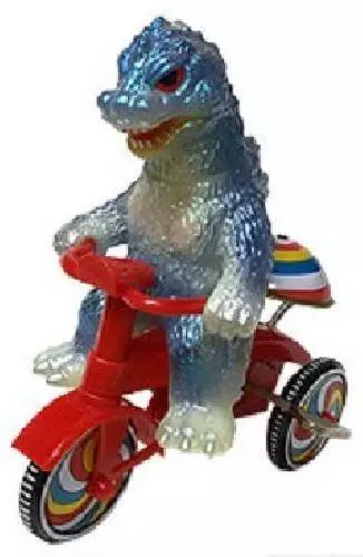 Bullmark Rare Godzilla Tricycle M1 Blue Phosphorescent Soft Vinyl Figure New