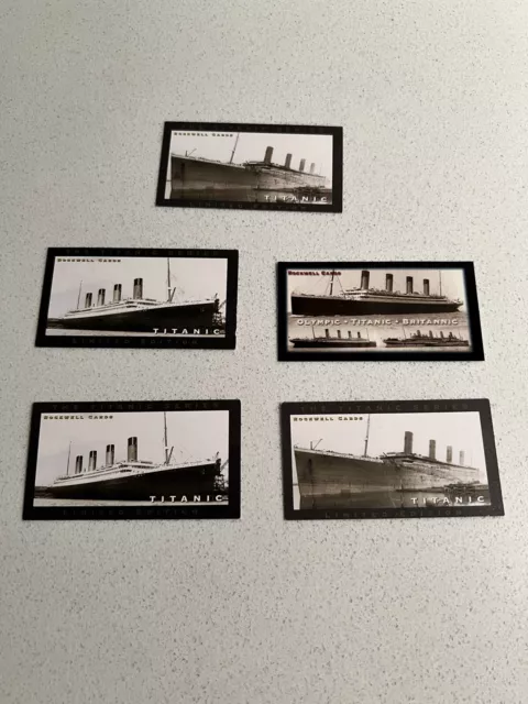 5x TITANIC CARDS ISSUED BY ROCKWELL 1999 2001 great condition
