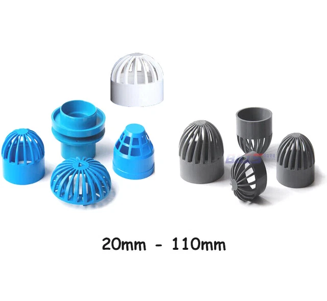 PVC PIPE FITTINGS Tank Drainage Pipe End Caps Water Drainage Filter For