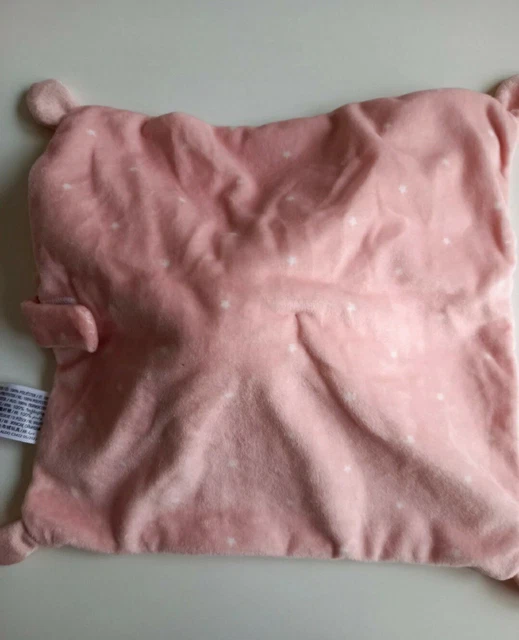 NEUF - Doudou plat lapin rose gris SIMBA TOYS NICOTOY KIABI étoiles blanc 2