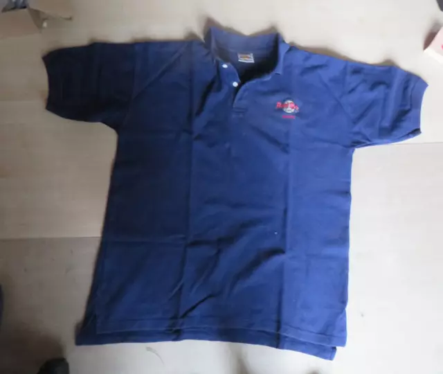 Polo-Shirt "HardRock CAFE" LONDON, XL, blau, 100% Cotton, sehr gut gebraucht