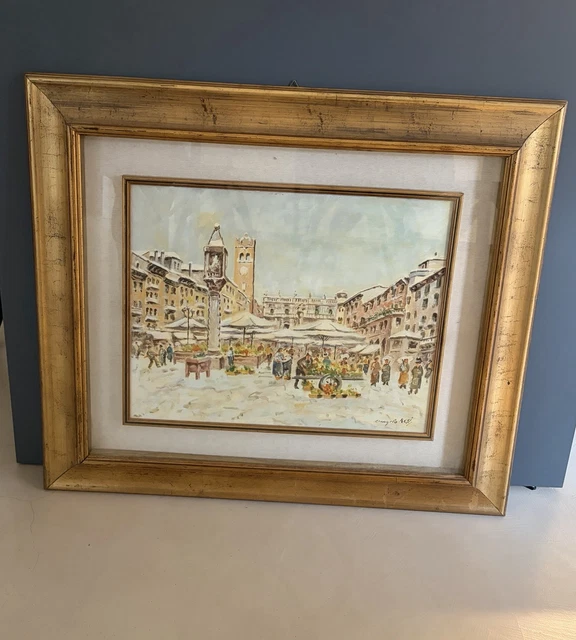 Quadro moderno astratto orizzonte nero grigio oro 80x120 COLORI E LUCI