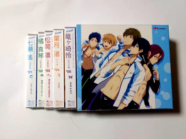 Free Iwatobi Swim Club Character Song Box Set of 5 Haruka Makoto Rin Nagisa Rei 2