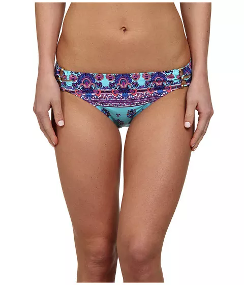 Nanette Lepore Maharaja Charmer Hipster Bikini Swim Bottom Blue Small New!! $80