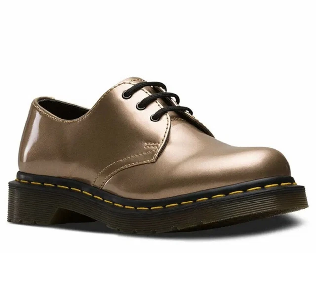 Dr Martens Vegan 1461 Rosa Metallizzata Oro Rosa Cromato UK 5 EU 38 US 7