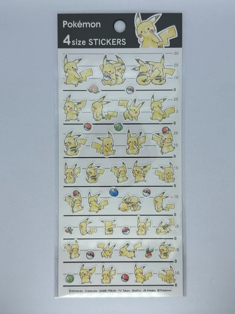 Pokemon character sticker 4size Japan Limited Pikachu Only