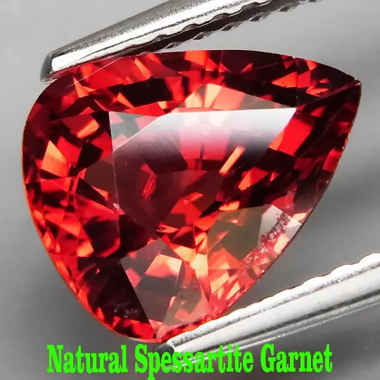 3.05Cts Natural Spessartite Garnet - Mandarin Orange Red Gem Amazing Collection!