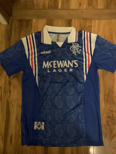 Glasgow Rangers 1996-97 Home Football Jersey Size: L