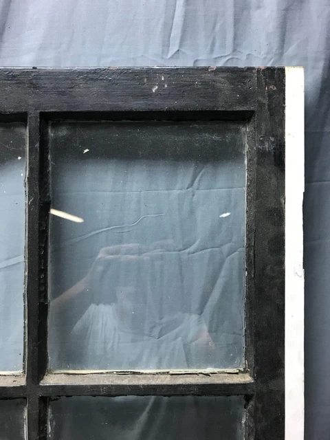 Pair Shabby Antique Chic 8 Lite Casement Windows Doors White VTG 21x48 1044-22B 12