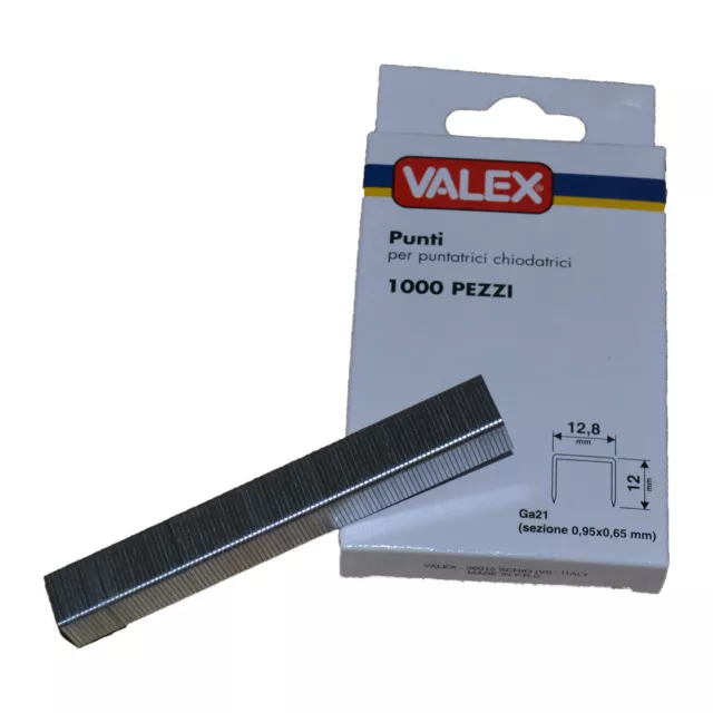 Puntos Valex Puntatrici Nagler Dimensiones 12.8x12MM Cantidad 1000 Piezas