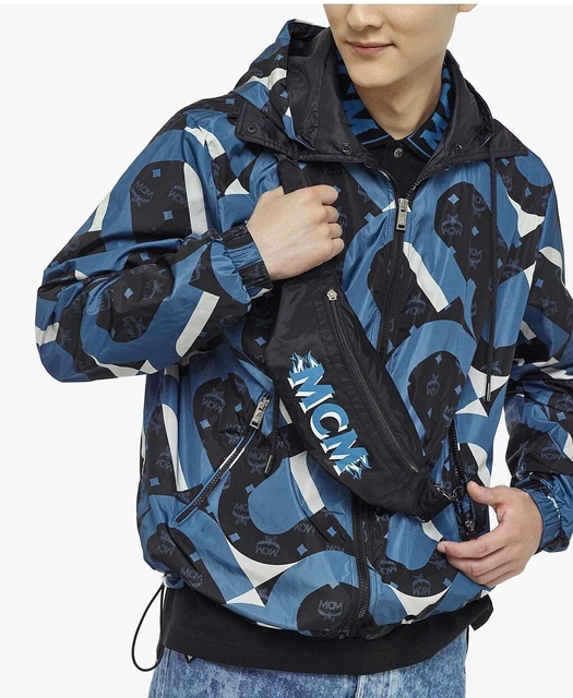 MCM Unisex Windbreaker Hooded Zip Jacket w/side Bag (Size 46) BRAND NEW W/TAGS!