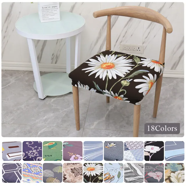 / Chair Cover Dining Room Home Office Flower Printed Chair Cushion Covers Stret
