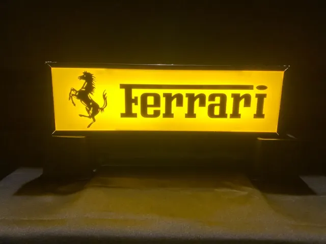 Ferrari Dealership Vintage Illuminated / Lighted Car Sign