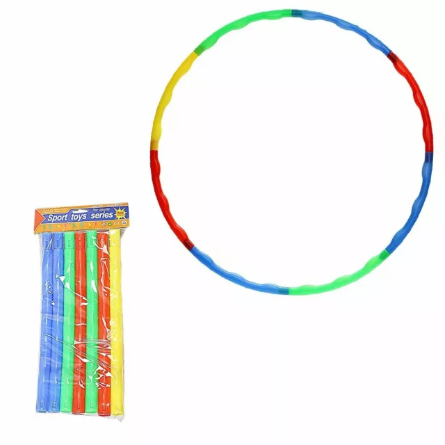 Kids Collapsible Adjustable Colourful Hula Hoop Indoor Outdoor Fitness Gymnastic