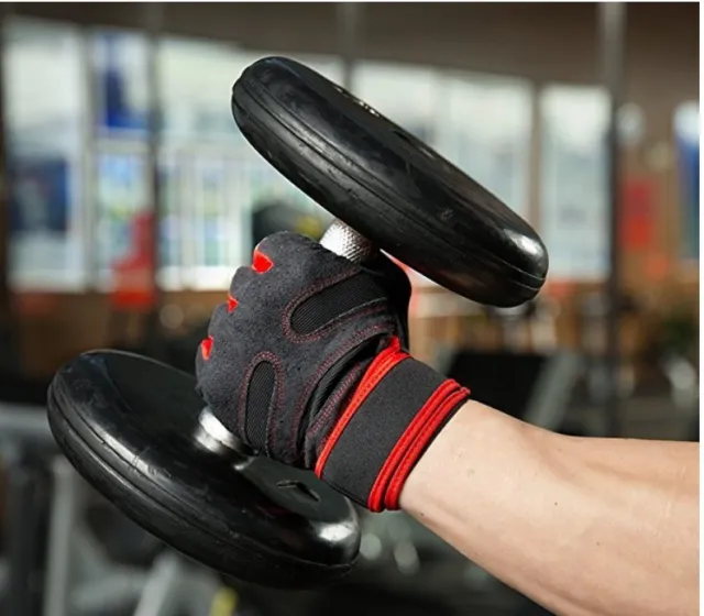 Gants de haltérophilie de gymnastique, protection de la paume d'entraînement physique (moyen) 7