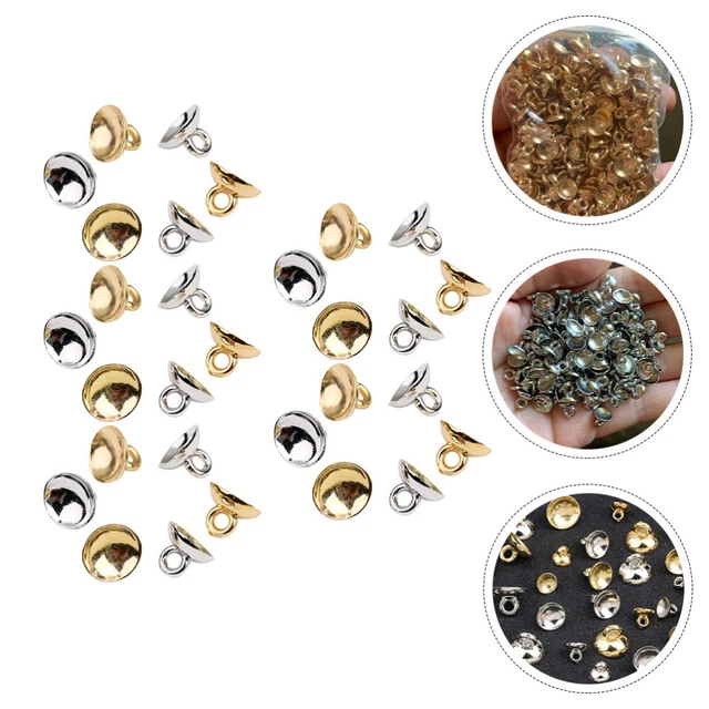 400 un. Conector colgante de perla alfileres para ojos para