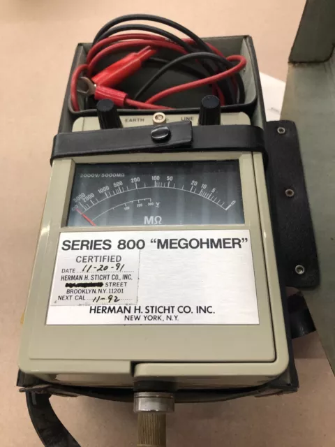 Herman H Sticht Inc. MEGGER Megohmmeter Megohmer 800 Series weights