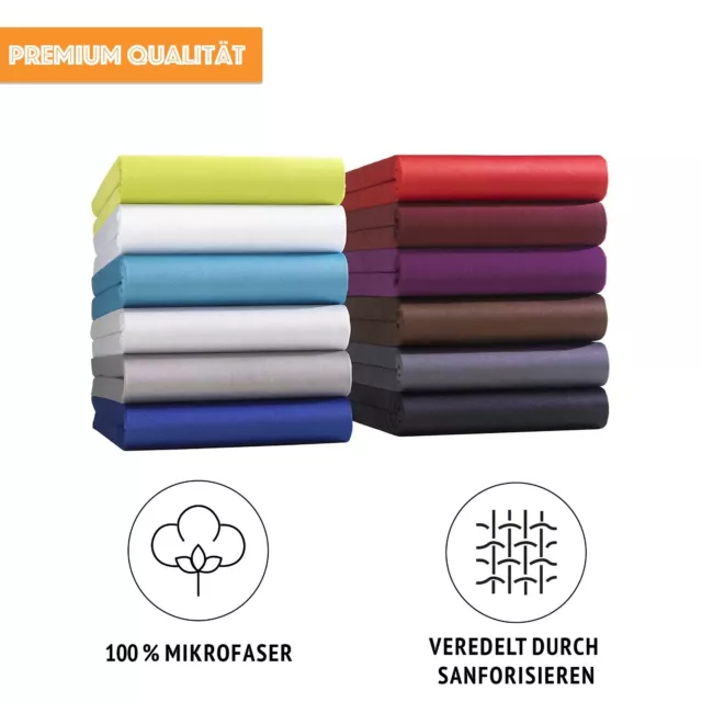Spannbettlaken Bettlaken Betttuch Matratzenbezug - 4 Größen 16 Farben