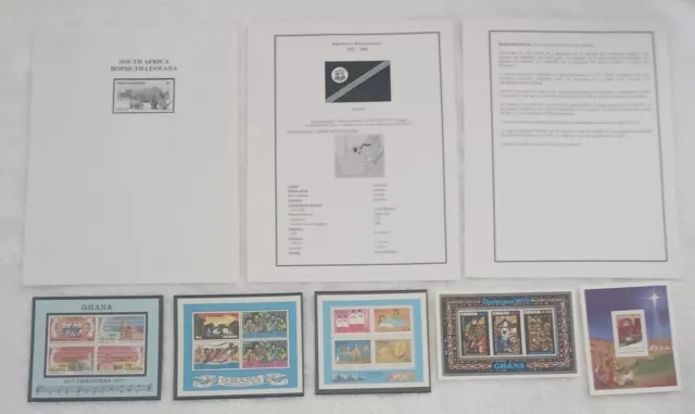 Ghana- Christmas  - Lot Of 5 Souvenir Sheets - Mnh - #200