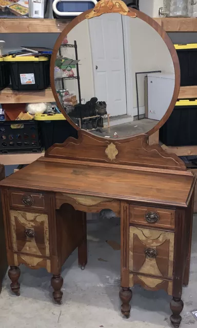 Antique Vanity Dressing Table with Mirror