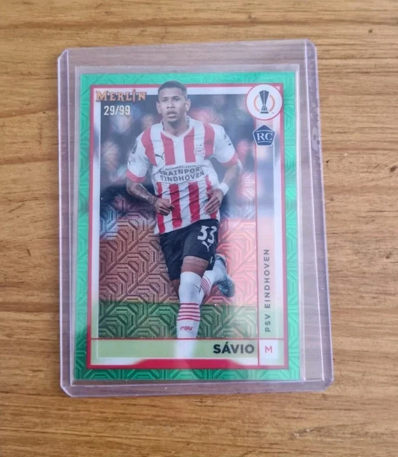 TOPPS MERLIN CHROME 22/23 Savio Rookie /99 Green #109 £49.99 