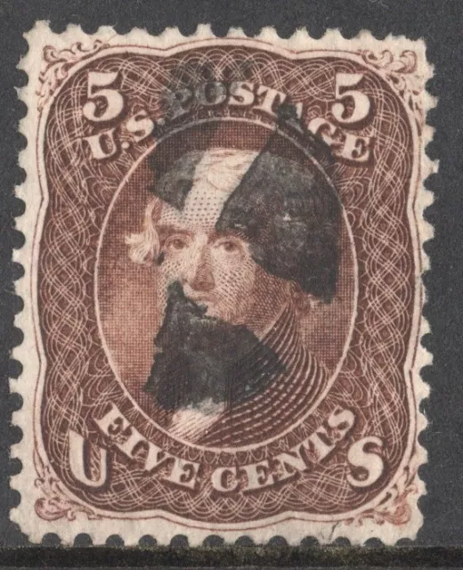 1863 US SC 76 Used - 5c Brown, Jefferson - F/VF