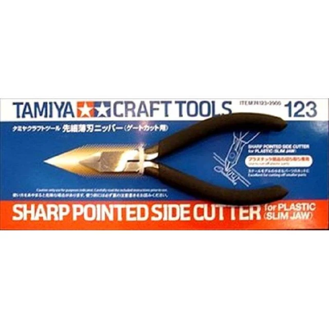 Outillage Sharp Pointed Side Cutter For Plastic (slim Jaw) Tamiya 74123 Maquette