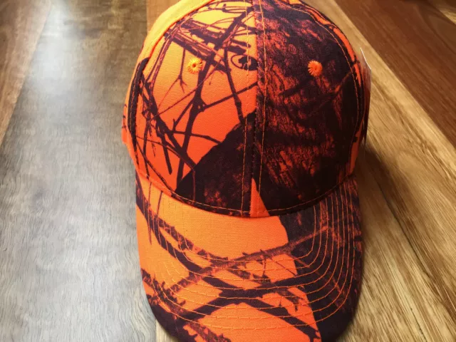 Mossy Oak Camo Blaze Orange Cap - Hunting