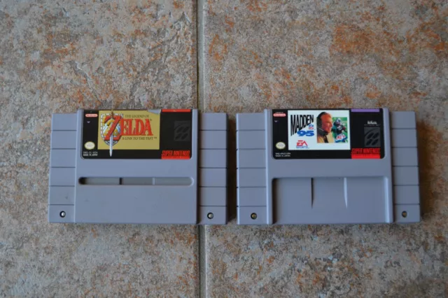 Lot of 2 SNES GAMES: Madden NFL '95 and The Legend of Zelda A Link to the Past